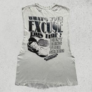 Vintage Thrashed No Surrender Big Print Graphic Tank